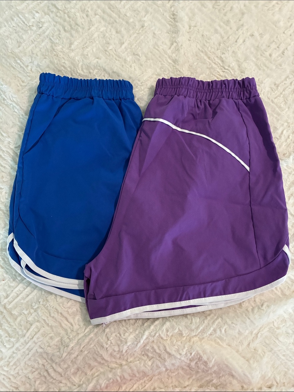 Women’s Athletic Shorts - Blue and Purple